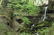 Der Edenbach st&uuml;rzt in die Wieslauf.