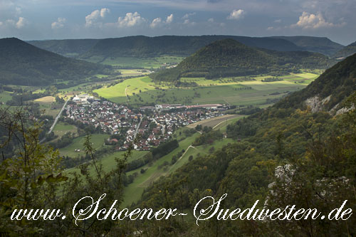 Blick auf die tief eingeschnittene Filsab.