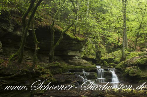 Schöner Wasserfall im Monbachtal.